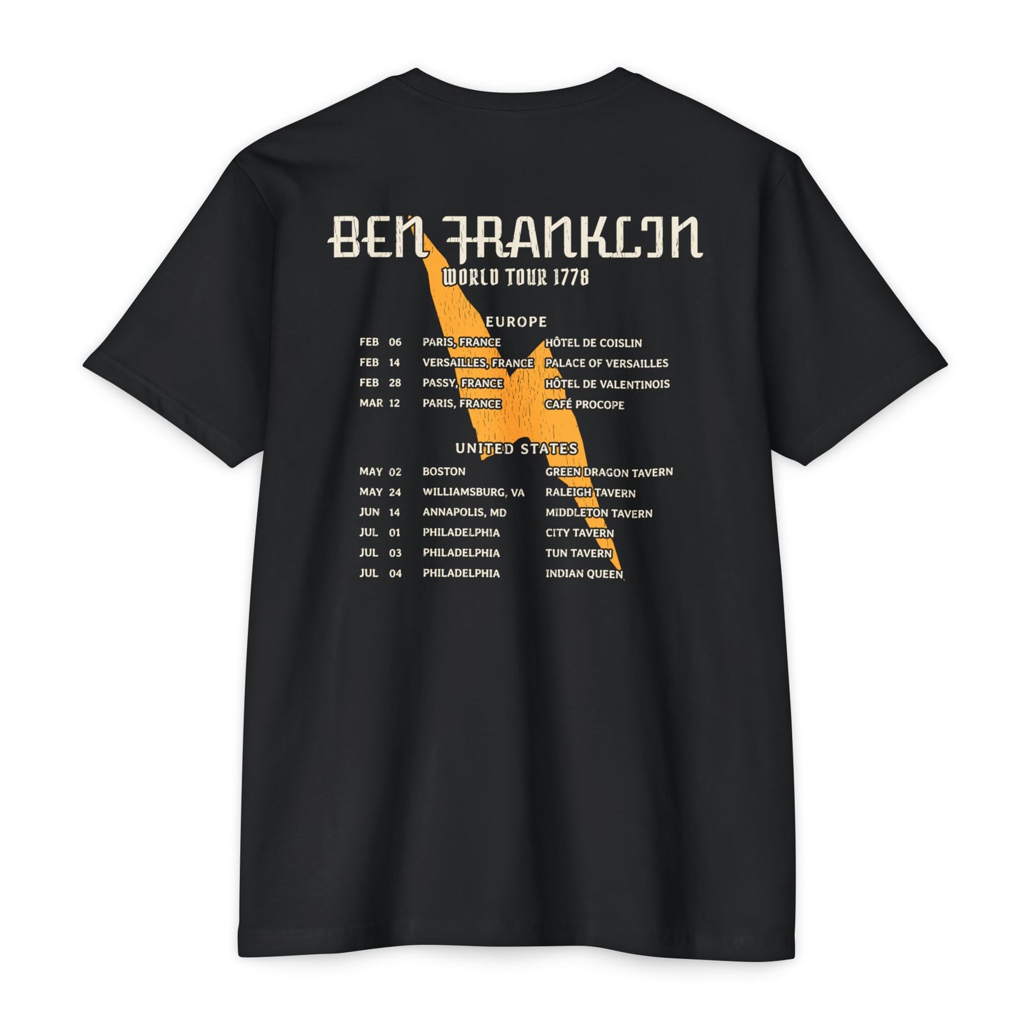 Ben Franklin Lightning Tour 1778 T-Shirt