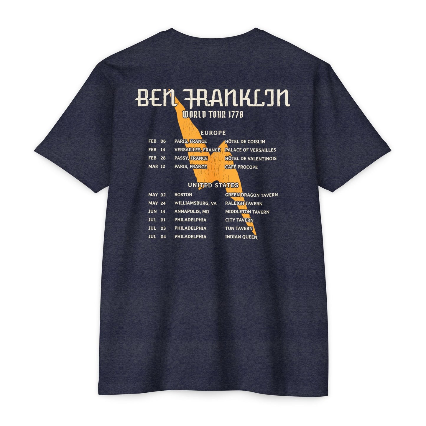 Ben Franklin Lightning Tour 1778 T-Shirt