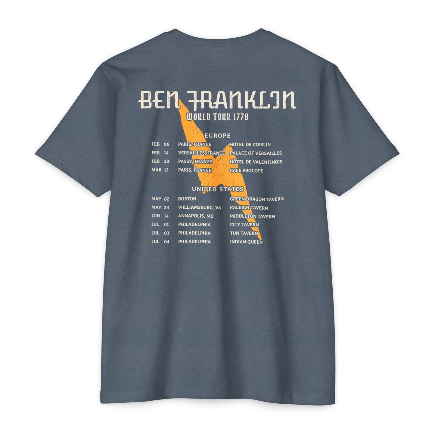 Ben Franklin Lightning Tour 1778 T-Shirt