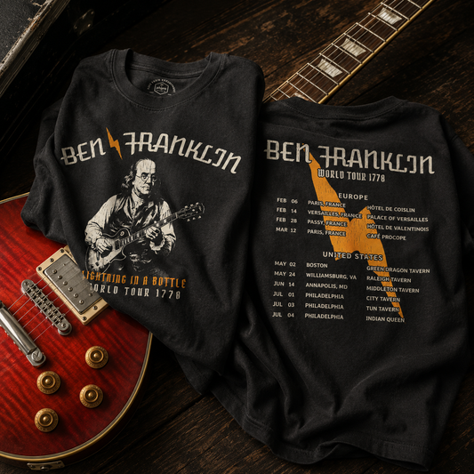 Ben Franklin Lightning Tour 1776 T-Shirt