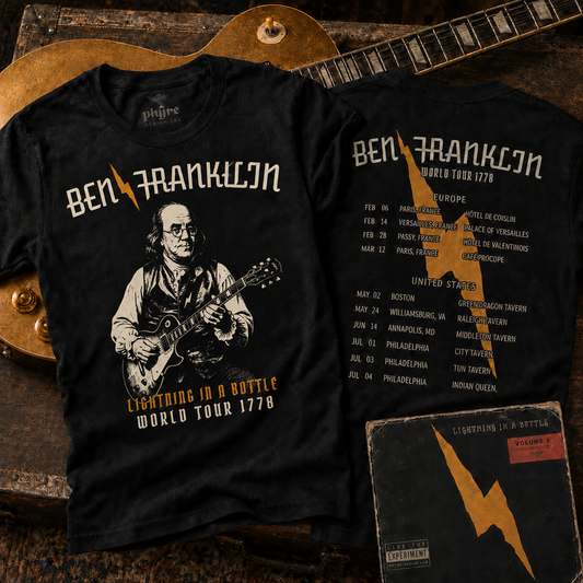 Ben Franklin Lightning Tour 1778 T-Shirt