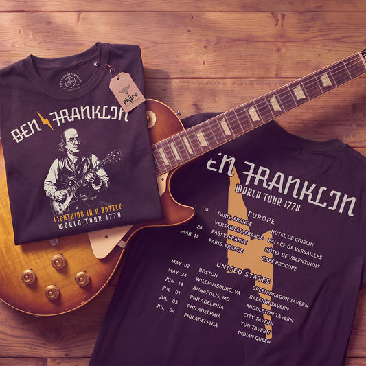 Ben Franklin Lightning Tour 1778 Tee